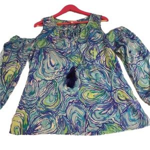 Open shoulder blouse by Lilly Pulitzer